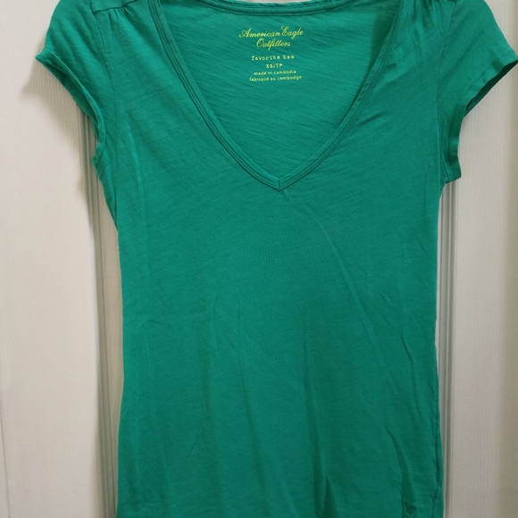 American Eagle Outfitters Tops American Eagle Green Tee Poshmark